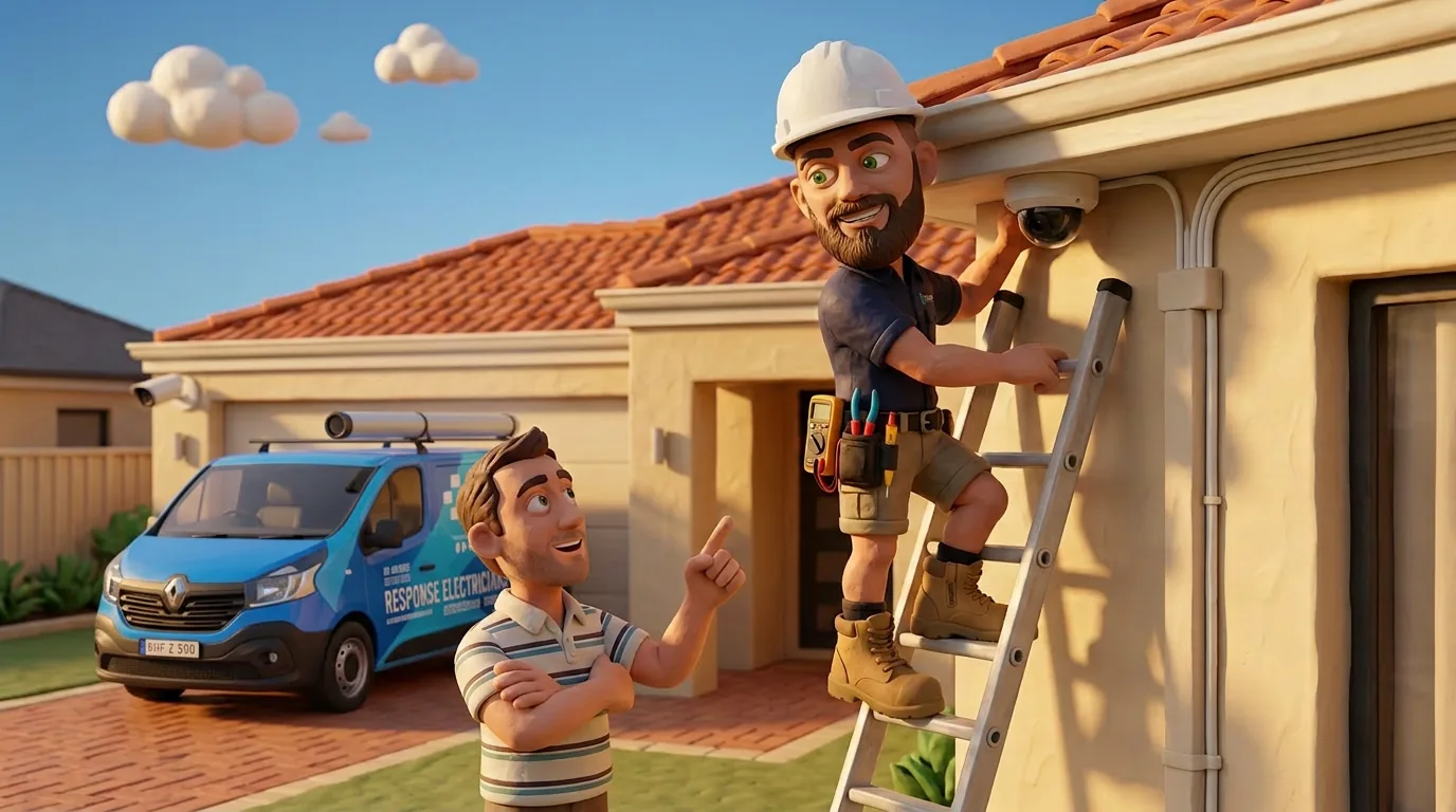 Claymation-style Response Electricians tradesperson representing local electrical services in Perth, Western Australia