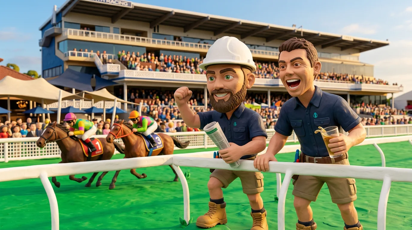 Claymation-style Response Electricians tradesperson at Ascot, Western Australia