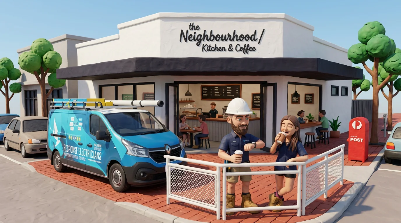 Claymation-style Response Electricians tradesperson at Attadale, Western Australia