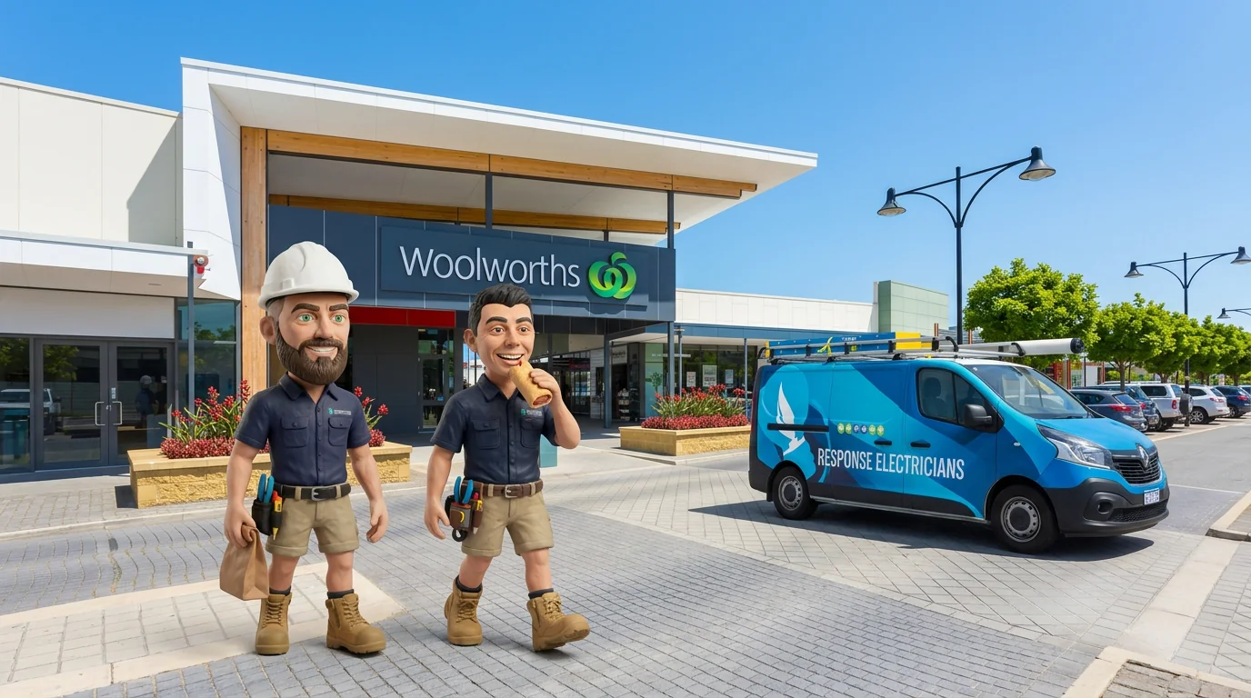 Claymation-style Response Electricians tradesperson at Atwell, Western Australia
