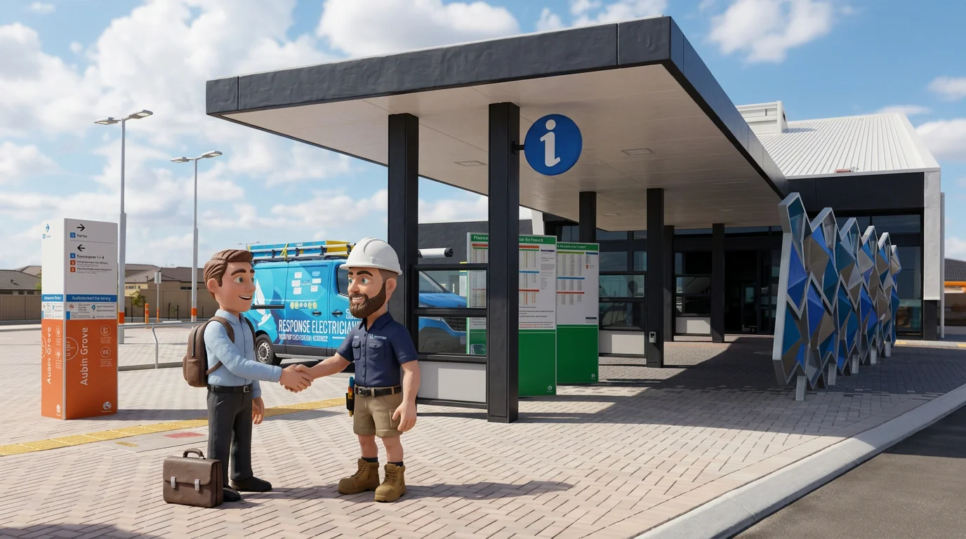 Claymation-style Response Electricians tradesperson at Aubin Grove, Western Australia