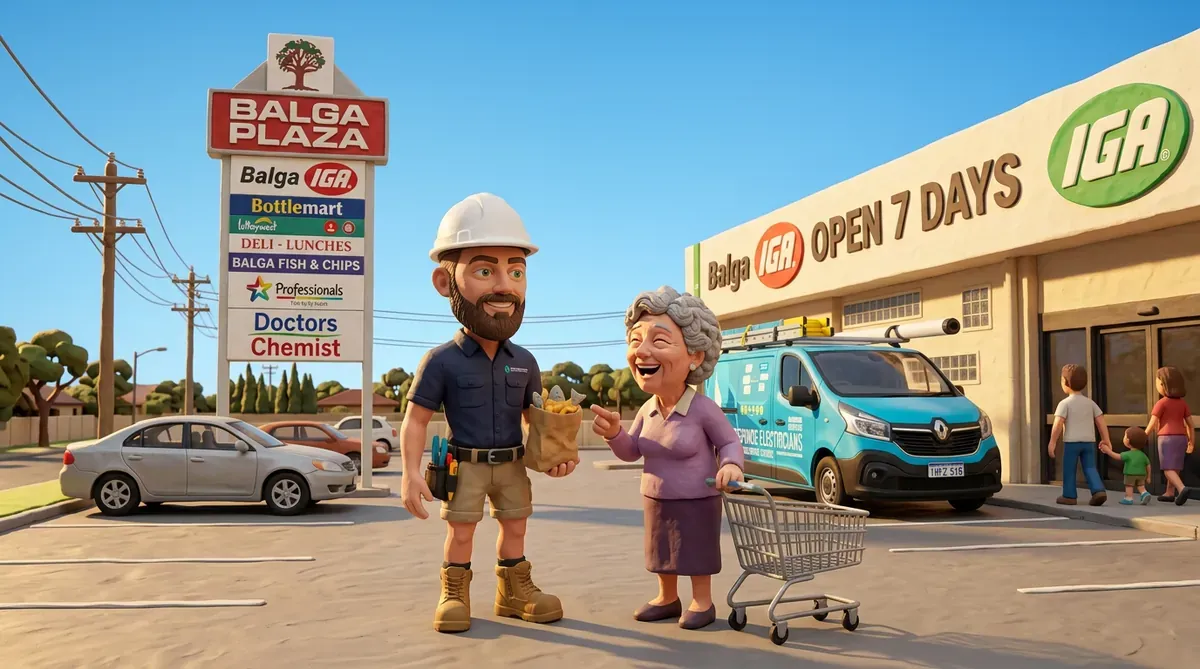 Claymation-style Response Electricians tradesperson at Balga, Western Australia