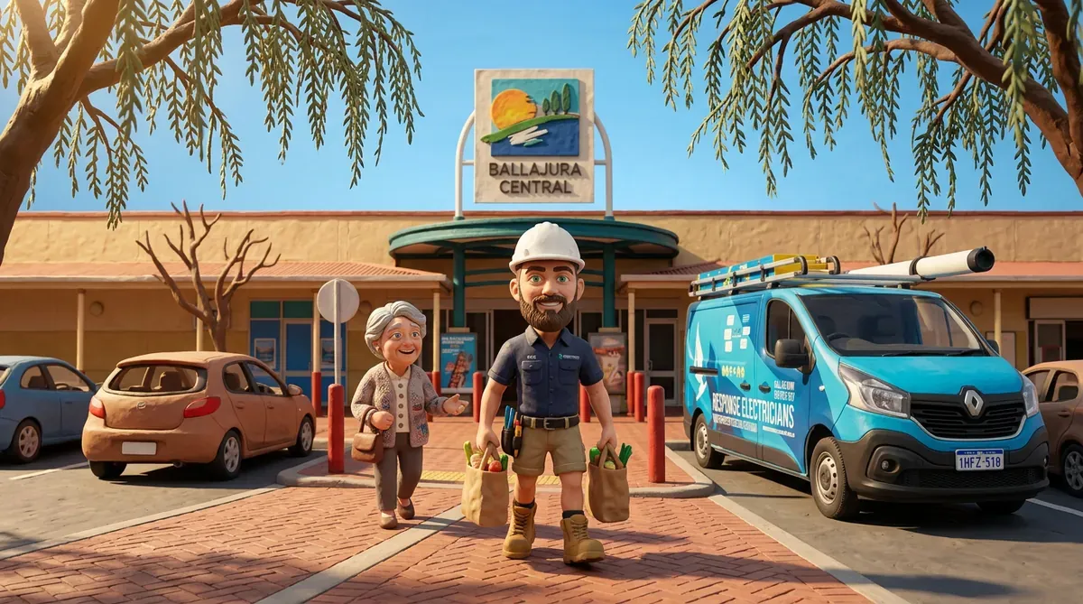 Claymation-style Response Electricians tradesperson at Ballajura, Western Australia
