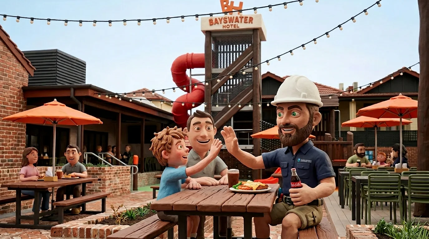 Claymation-style Response Electricians tradesperson at Bayswater, Western Australia