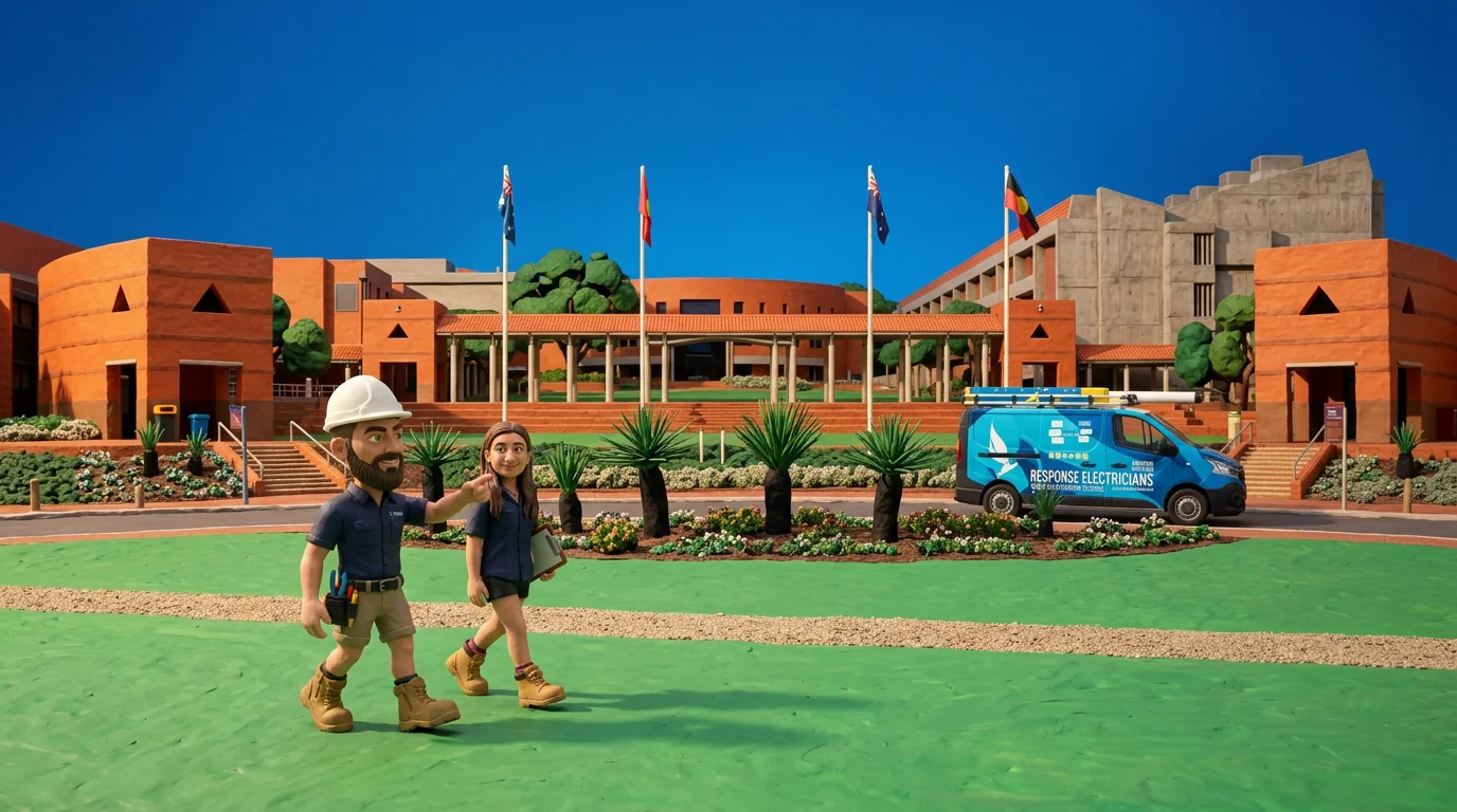 Claymation-style Response Electricians tradesperson at Bentley, Western Australia