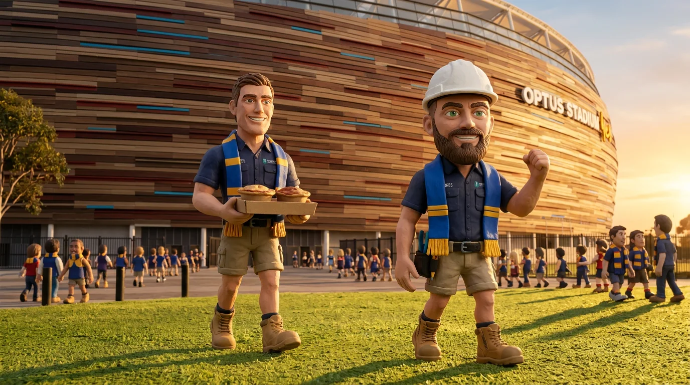 Claymation-style Response Electricians tradesperson at Burswood, Western Australia