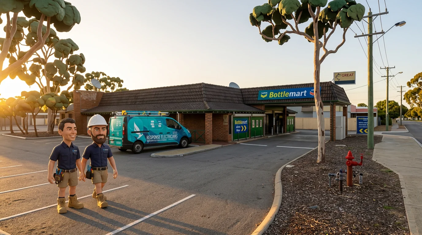 Claymation-style Response Electricians tradesperson at Camillo, Western Australia