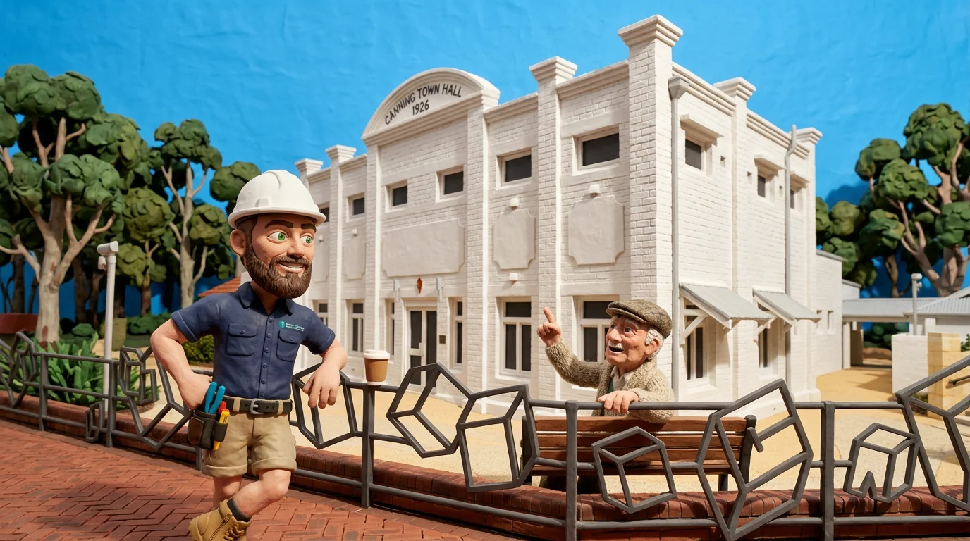 Claymation-style Response Electricians tradesperson at Cannington, Western Australia