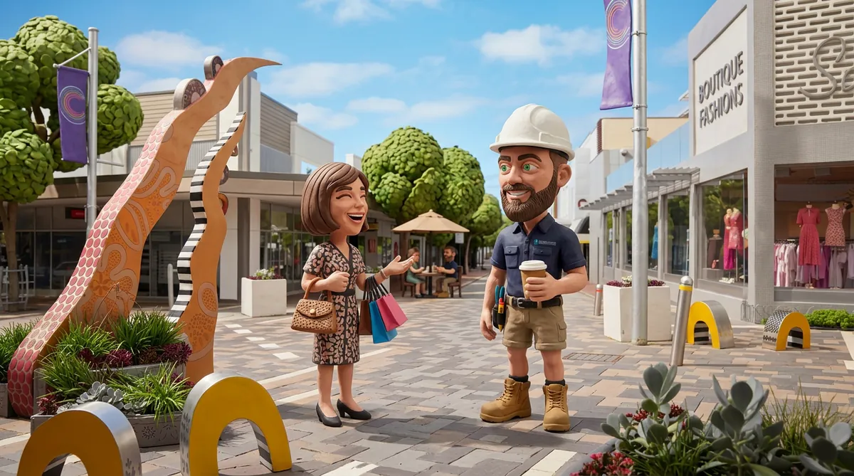 Claymation-style Response Electricians tradesperson at Claremont, Western Australia