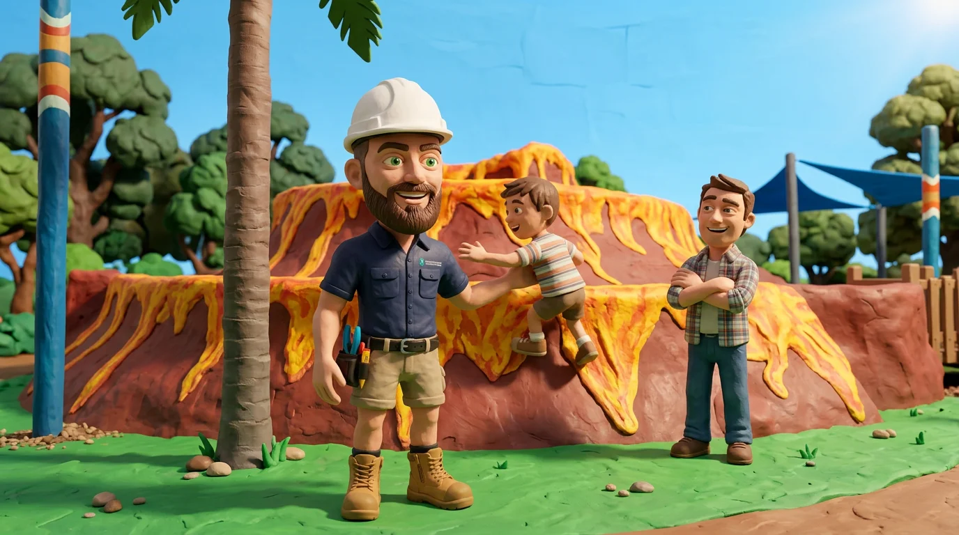 Claymation-style Response Electricians tradesperson at Cloverdale, Western Australia