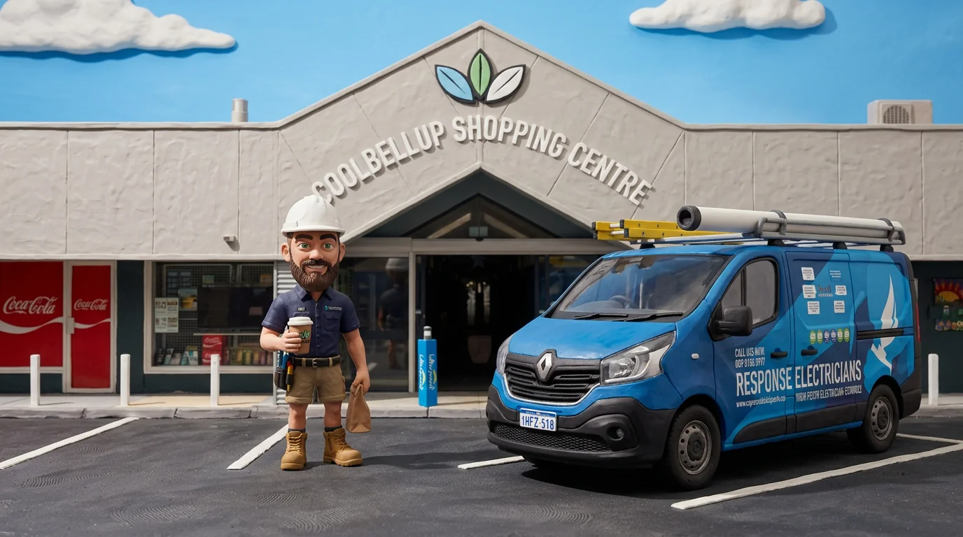 Claymation-style Response Electricians tradesperson at Coolbellup, Western Australia