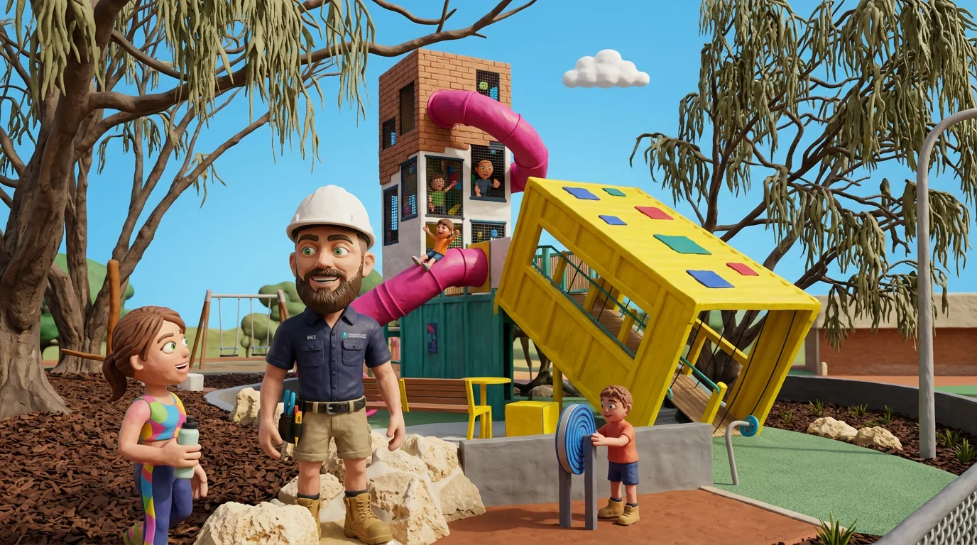 Claymation-style Response Electricians tradesperson at Duncraig, Western Australia