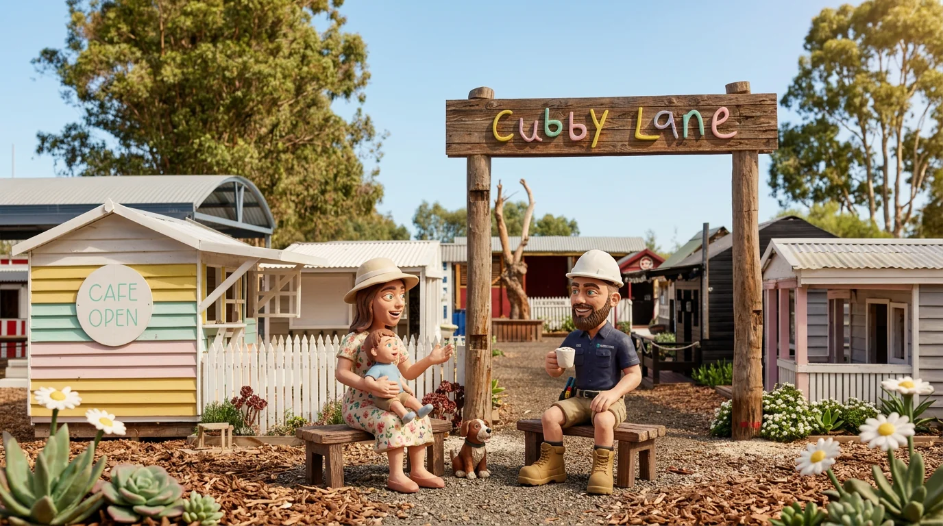 Claymation-style Response Electricians tradesperson at Forrestdale, Western Australia