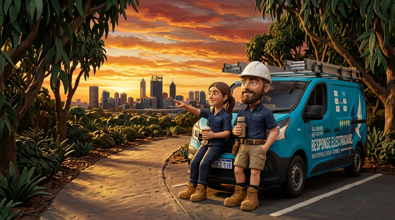 Claymation-style Response Electricians tradesperson at Gooseberry Hill, Western Australia