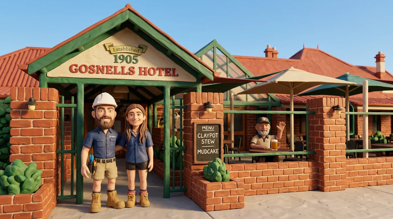 Claymation-style Response Electricians tradesperson at Gosnells, Western Australia