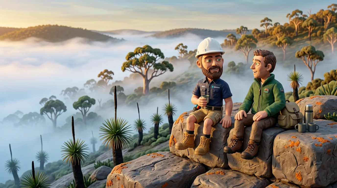 Claymation-style Response Electricians tradesperson at Helena Valley, Western Australia