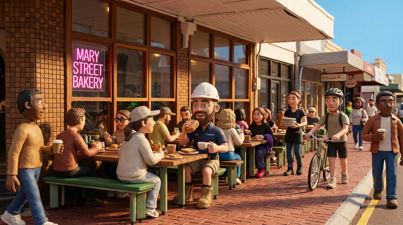 Claymation-style Response Electricians tradesperson at Highgate, Western Australia