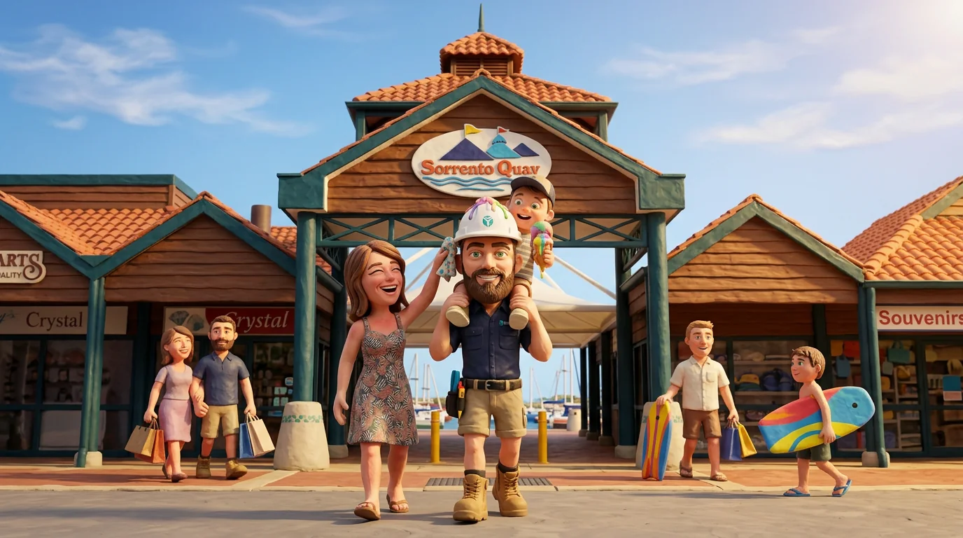 Claymation-style Response Electricians tradesperson at Hillarys, Western Australia