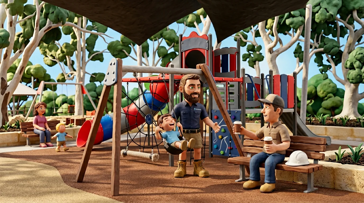 Claymation-style Response Electricians tradesperson at Joondanna, Western Australia