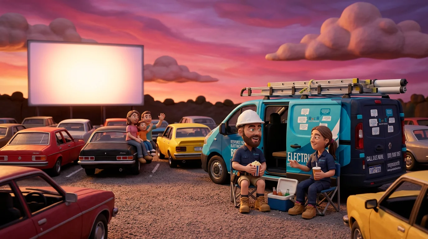 Claymation-style Response Electricians tradesperson at Kingsley, Western Australia