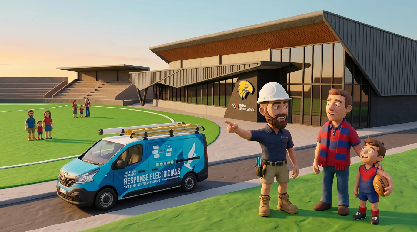 Claymation-style Response Electricians tradesperson at Lathlain, Western Australia