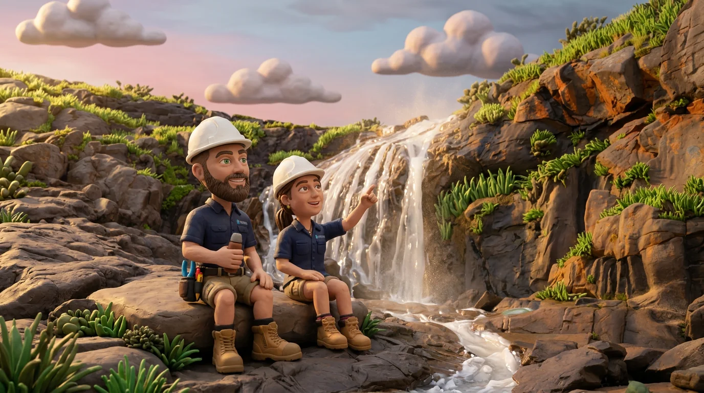 Claymation-style Response Electricians tradesperson at Lesmurdie, Western Australia