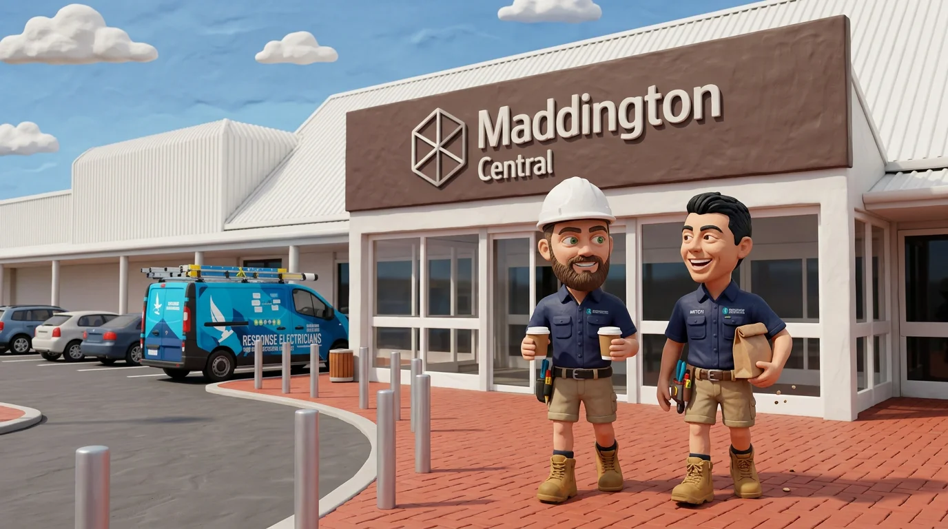 Claymation-style Response Electricians tradesperson at Maddington, Western Australia