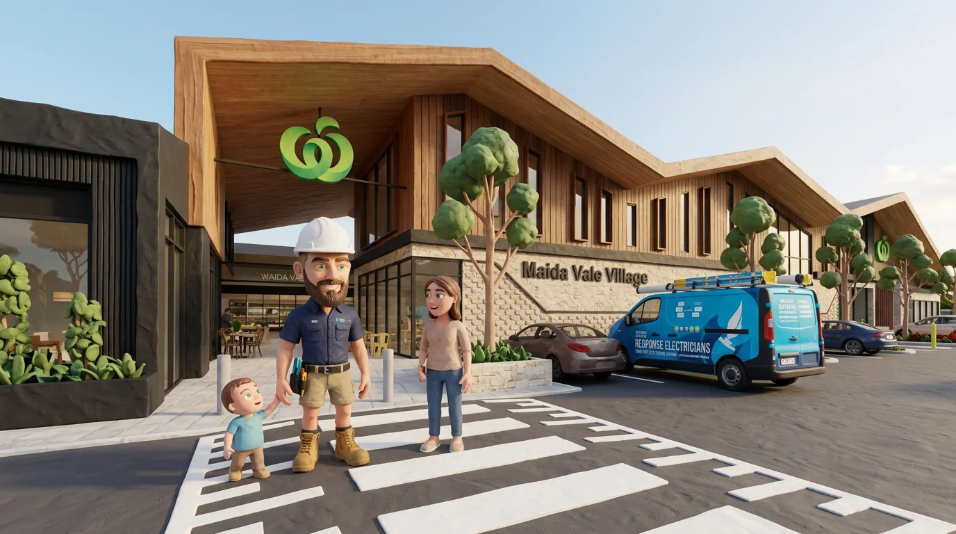 Claymation-style Response Electricians tradesperson at Maida Vale, Western Australia
