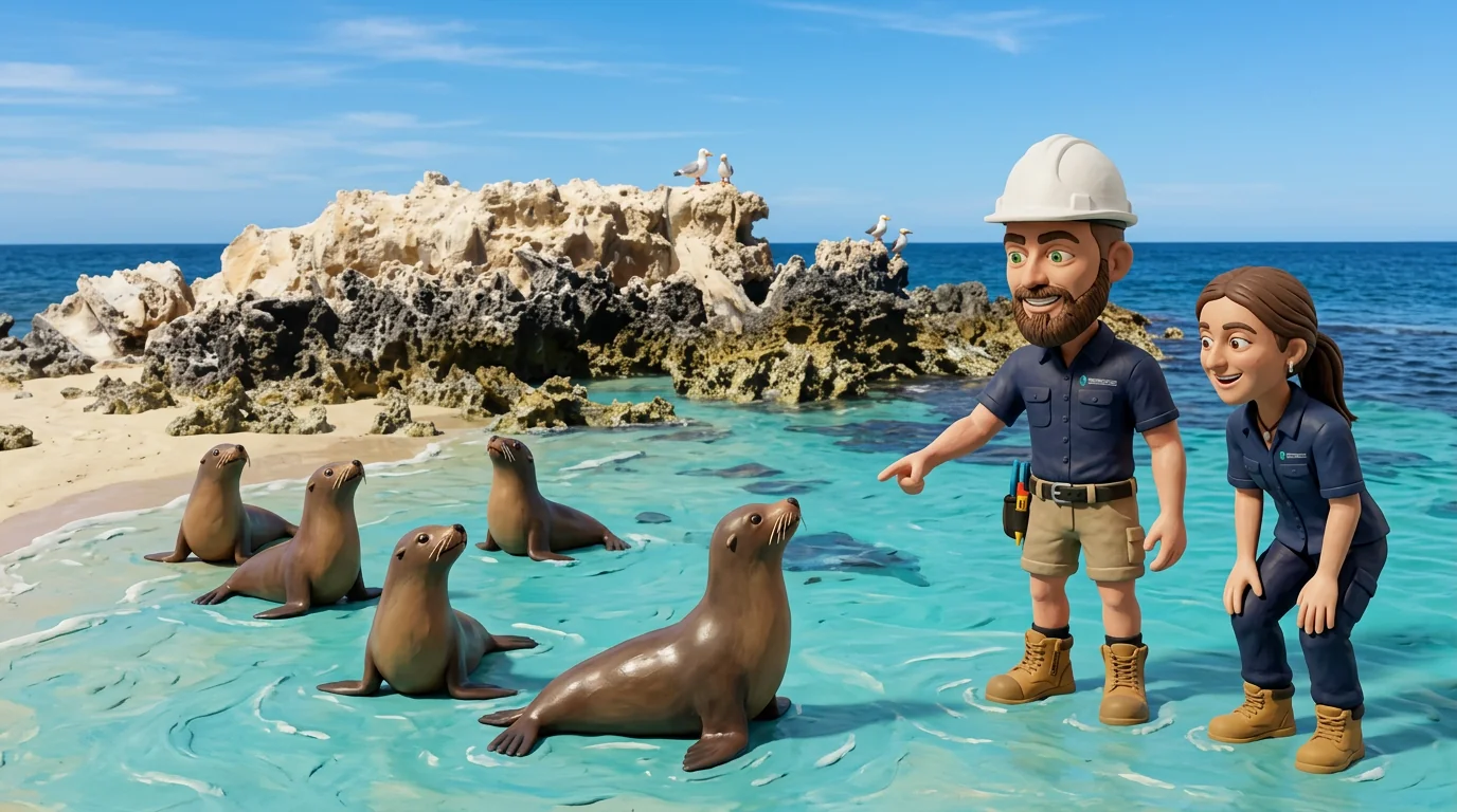 Claymation-style Response Electricians tradesperson at Marmion, Western Australia
