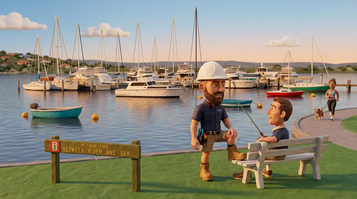 Claymation-style Response Electricians tradesperson at Mosman Park, Western Australia