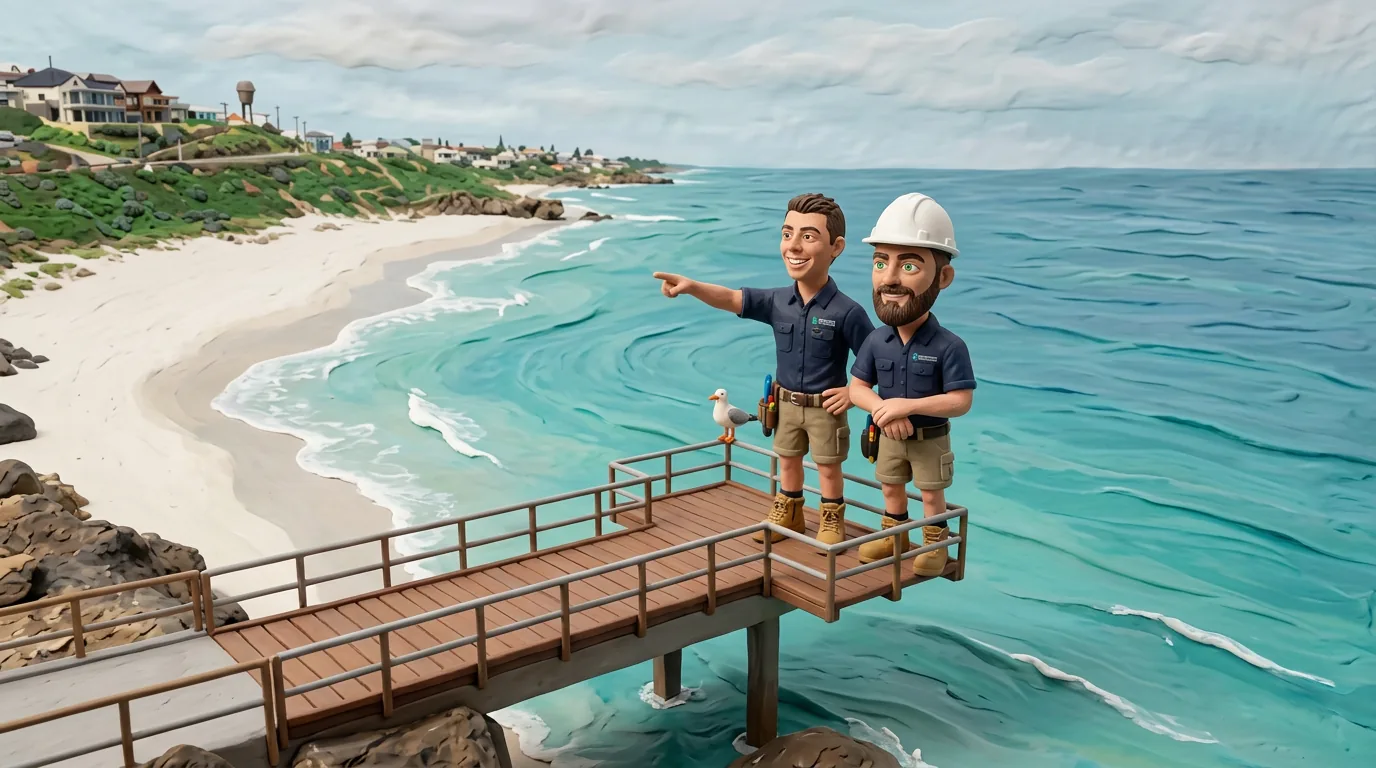 Claymation-style Response Electricians tradesperson representing local electrical services in North Beach, Western Australia