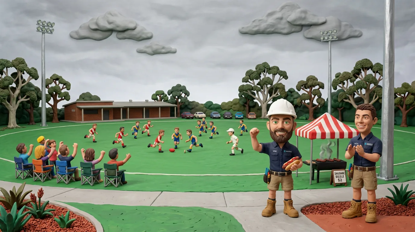 Claymation-style Response Electricians tradesperson at Padbury, Western Australia