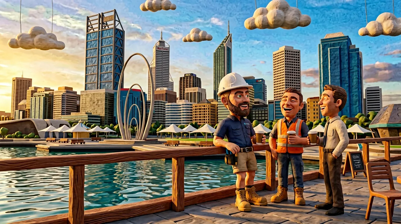 Claymation-style Response Electricians tradesperson representing local electrical services in Perth, Western Australia