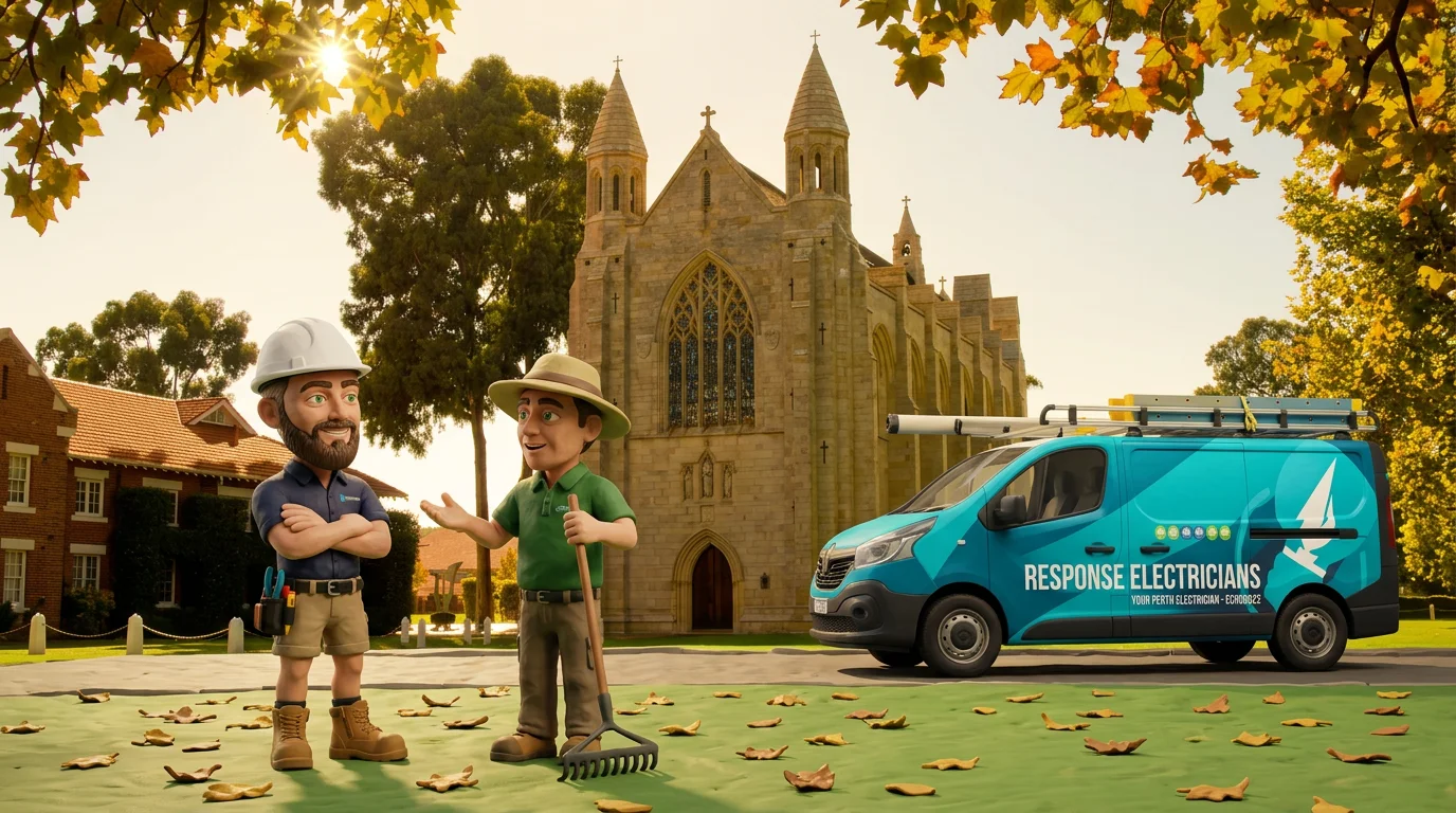 Claymation-style Response Electricians tradesperson at South Guildford, Western Australia