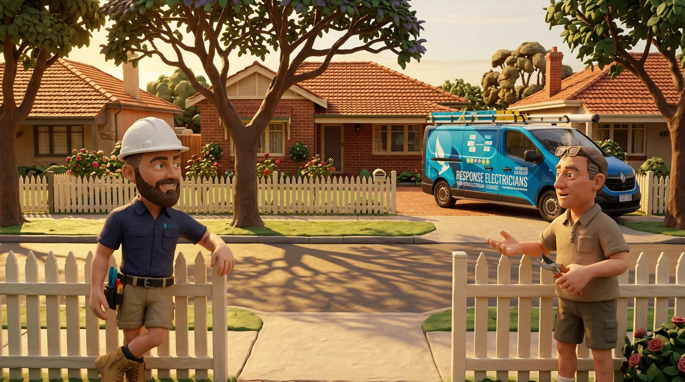 Claymation-style Response Electricians tradesperson at St James, Western Australia