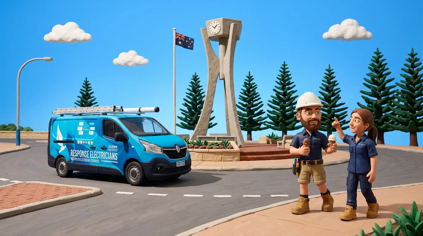 Claymation-style Response Electricians tradesperson at Stirling, Western Australia