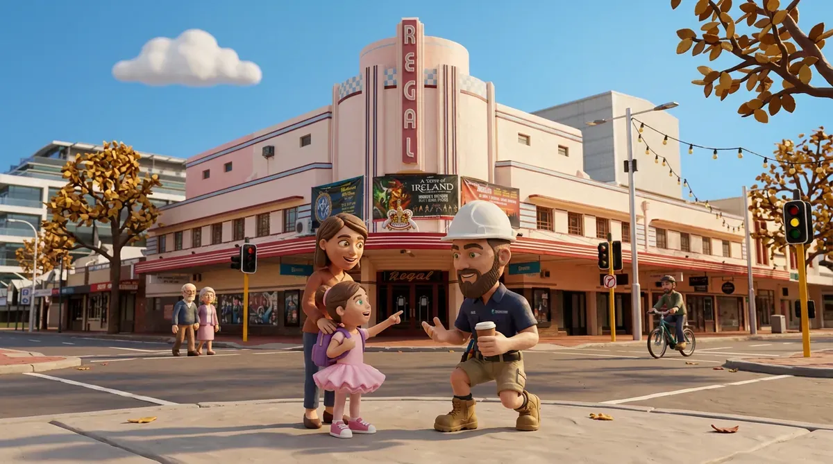 Claymation-style Response Electricians tradesperson at Subiaco, Western Australia