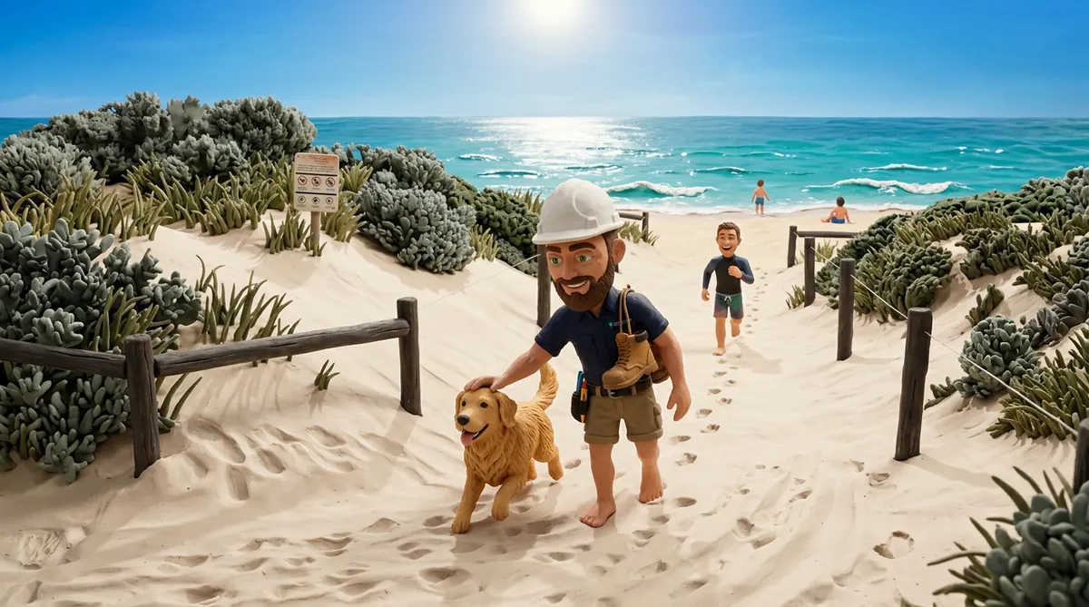 Claymation-style Response Electricians tradesperson at Swanbourne, Western Australia