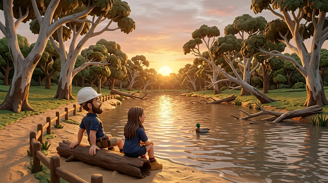 Claymation-style Response Electricians tradesperson at Viveash, Western Australia