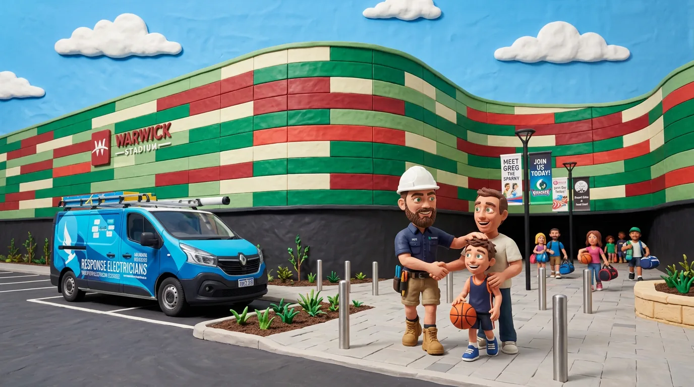Claymation-style Response Electricians tradesperson at Warwick, Western Australia