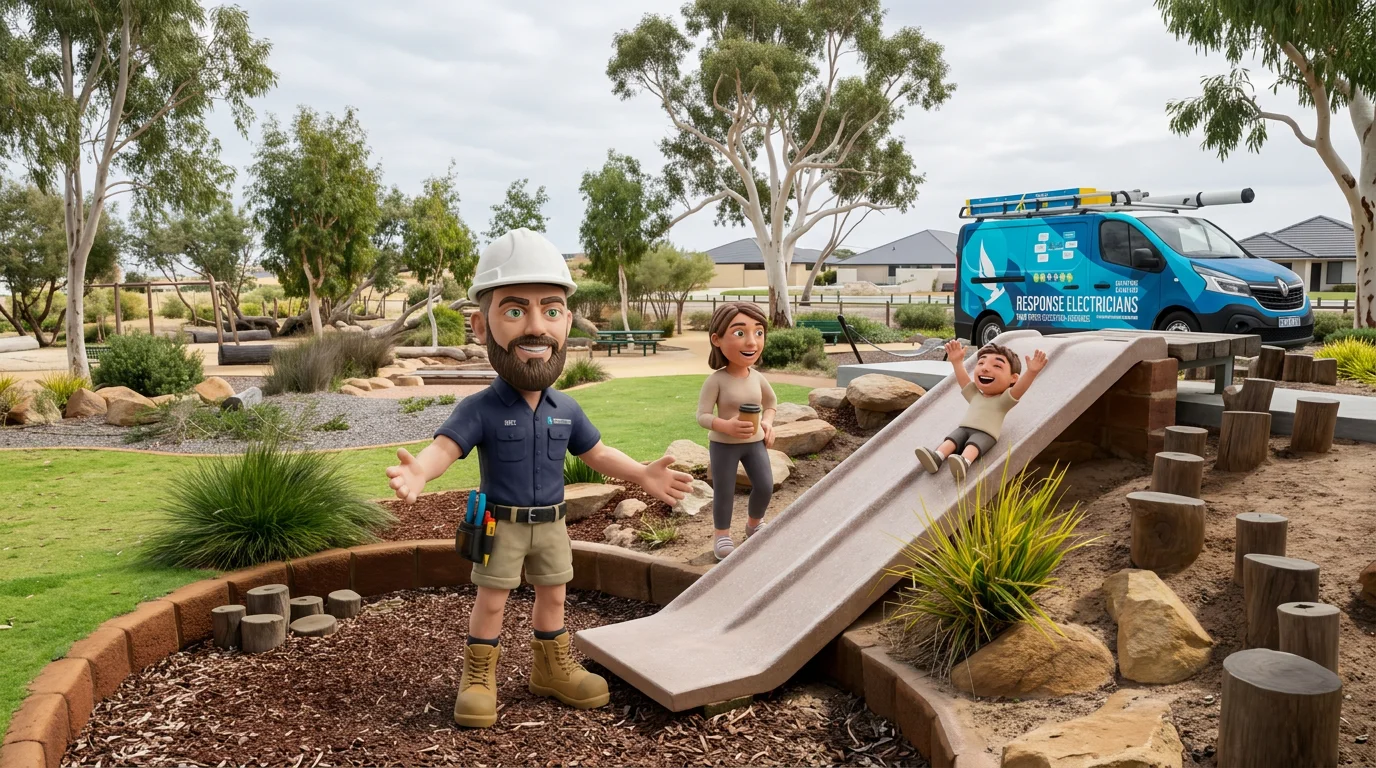 Claymation-style Response Electricians tradesperson at Wattle Grove, Western Australia